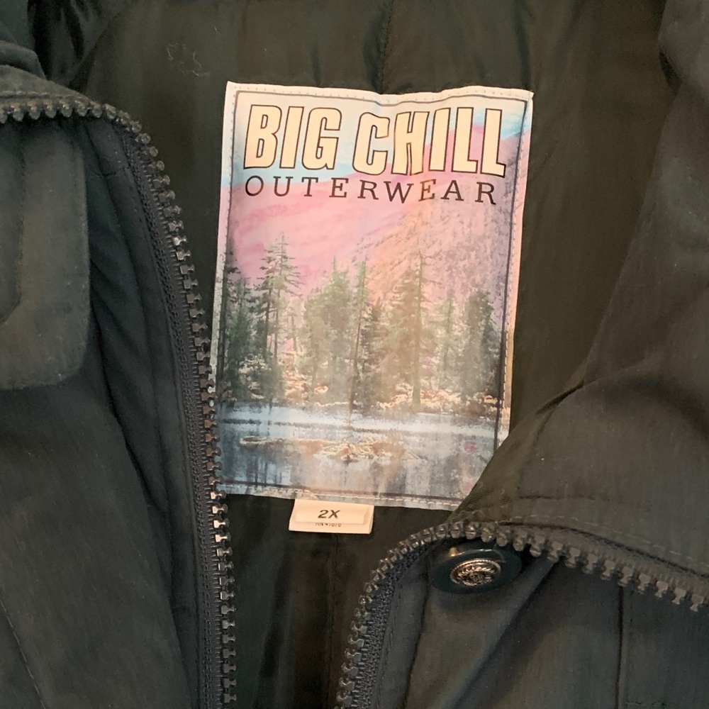 Big Chill Dark Green Hooded (detachable) Outerwear Jacket